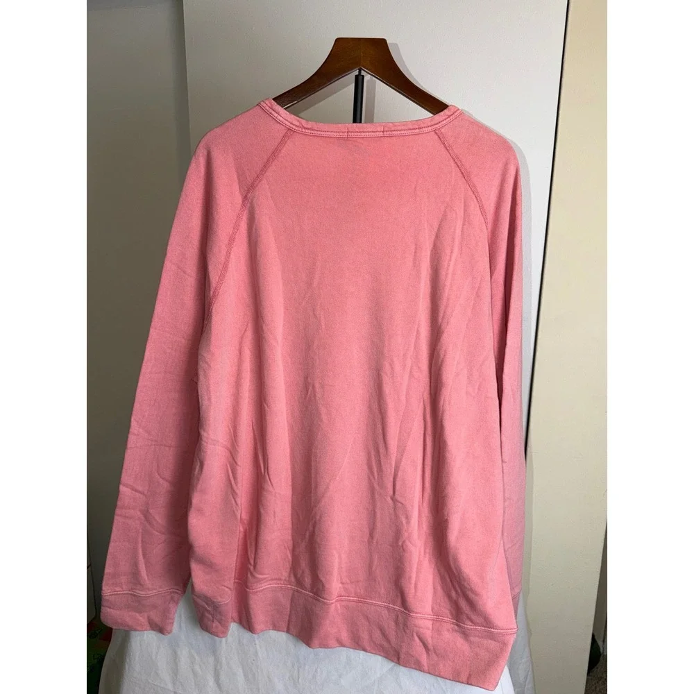 Polo Ralph Lauren Sweatshirt Mens XXL Pink French Terry Raglan Crew Neck
